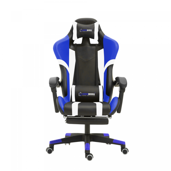 Een comfortabele gamingstoel in een opvallende blauwe kleur voor urenlang speelplezier. Perfect voor gamers die stijl en comfort willen combineren.