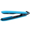 Blauwe stijltang met keramische platen voor glad en glanzend haar - professionele stylingtool.