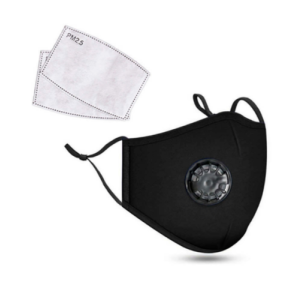 Zwart katoenen masker voor bescherming en stijlvolle uitstraling